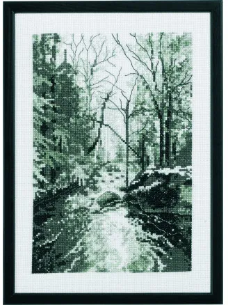 Permin Broderikit Skogsbäcken 21x29cm