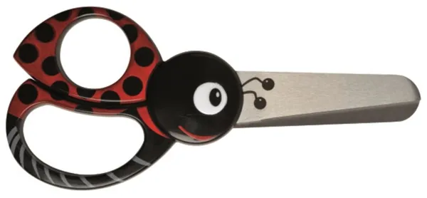 Fiskars barnsax med nyckelpigemönster